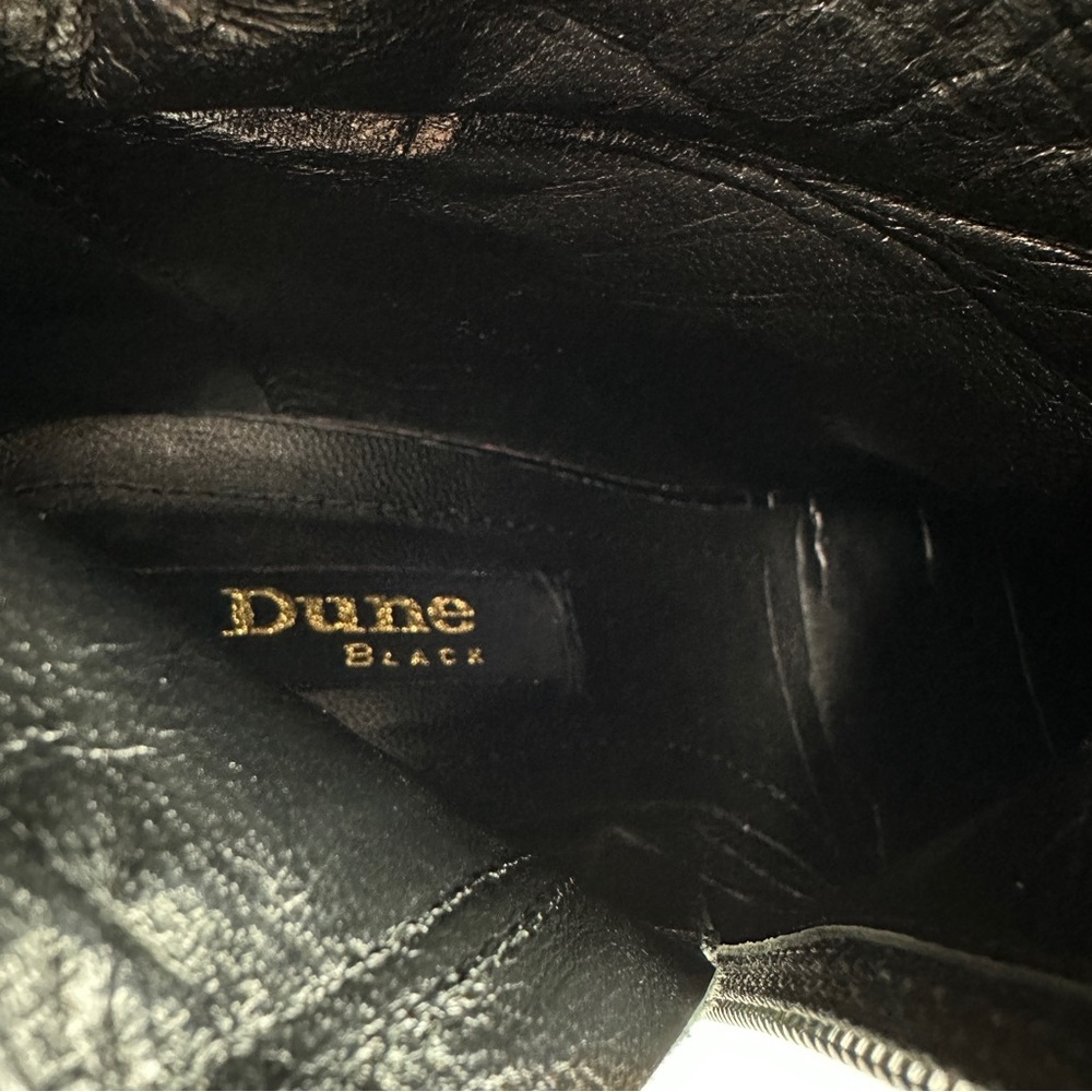 Dune London Knee-High Mid Block Heeled Black Boots Size EU 39 US 8 Dune Black - Picture 11 of 16